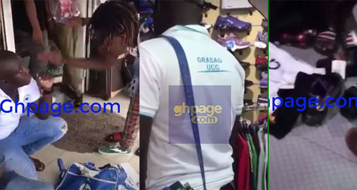 Video+Photos: UCC Student Caught Stealing From A Boutique Owned By HipHop Rapper Kofi Mole