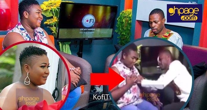 A video of Adom Fm presenter, Kofi Adoma fondling the boobs of popular Kumawood actress goes viral