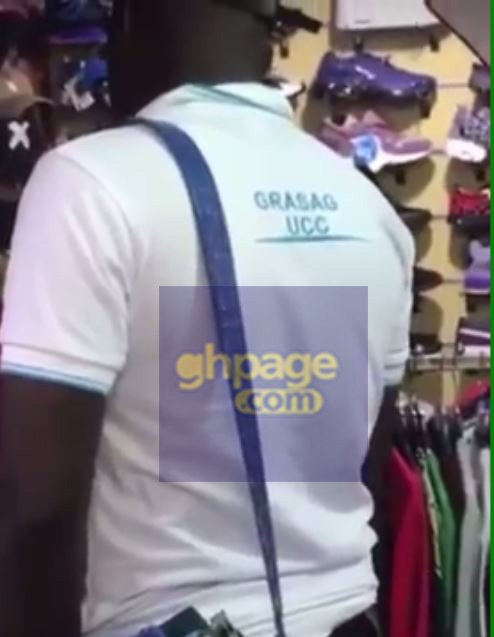 Video+Photos: UCC Student Caught Stealing From A Boutique Owned By HipHop Rapper Kofi Mole