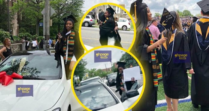 Family Gift Daughter A Brand New Mercedes Benz Car After Graduating From the University With First Class