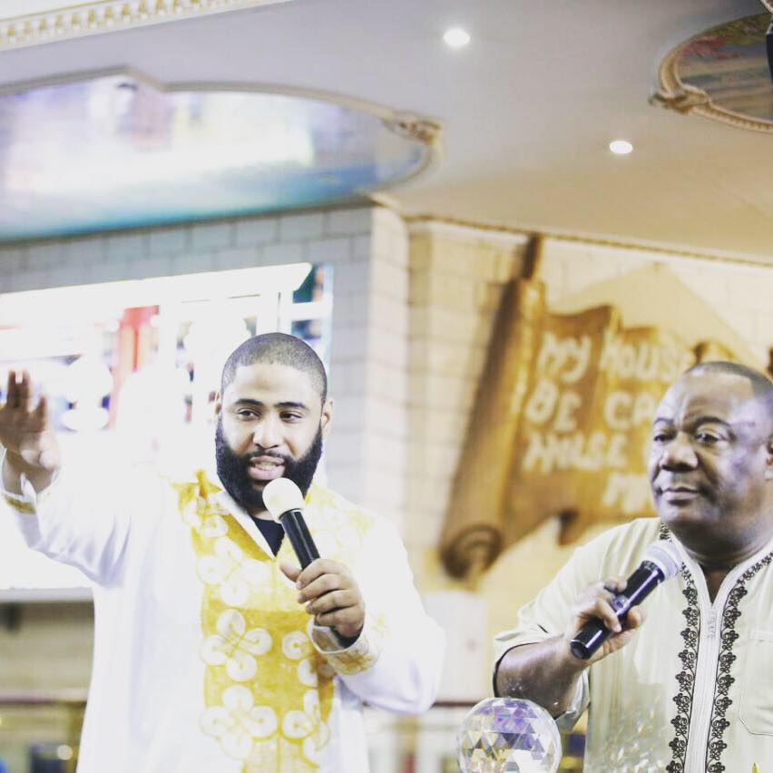 Joel Duncan Williams (Left) with his dad, Archbishop Nicholas Duncan Williams (right) 