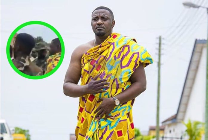 Two Military Personnel Spotted Guarding John Dumelo At His Traditional Wedding (Video)