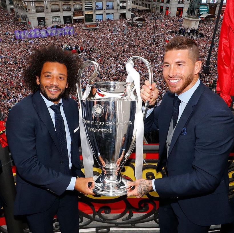 Real Madrid celebrate their 13th Champions League success at the Bernabeu