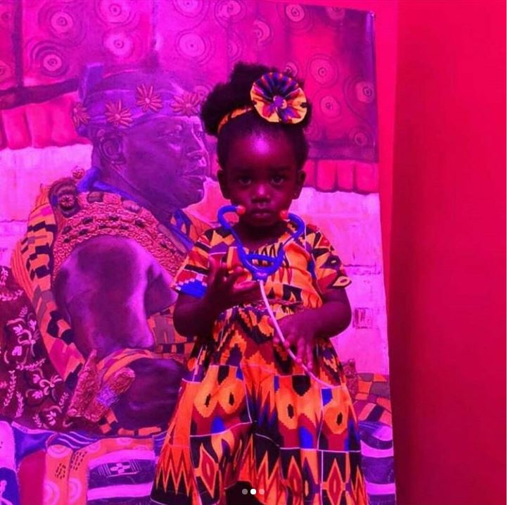 Sarkodie's daughter in a beautiful Kente Outfit in latest Pwrote,width=