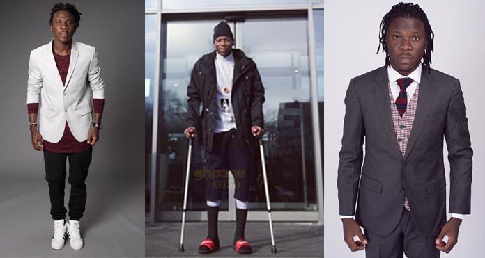 Stonebwoy Shares Photo Of Him In Crutches After His Knee Surgery In Germany To Inspire The Physically Challenged