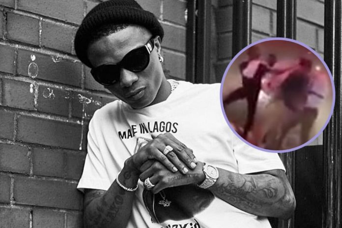 Wizkid Fights His Bodyguards After They Tried Preventing A From Hugging Him