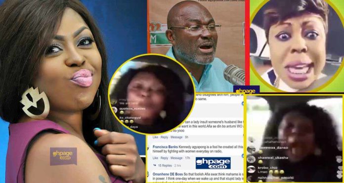 Social Media reacts to Afia Schwarzenegger's insults on Kennedy Agyapong