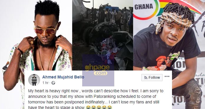 Video: Fancy Gadam cancels show with Patoranking after fatal accident