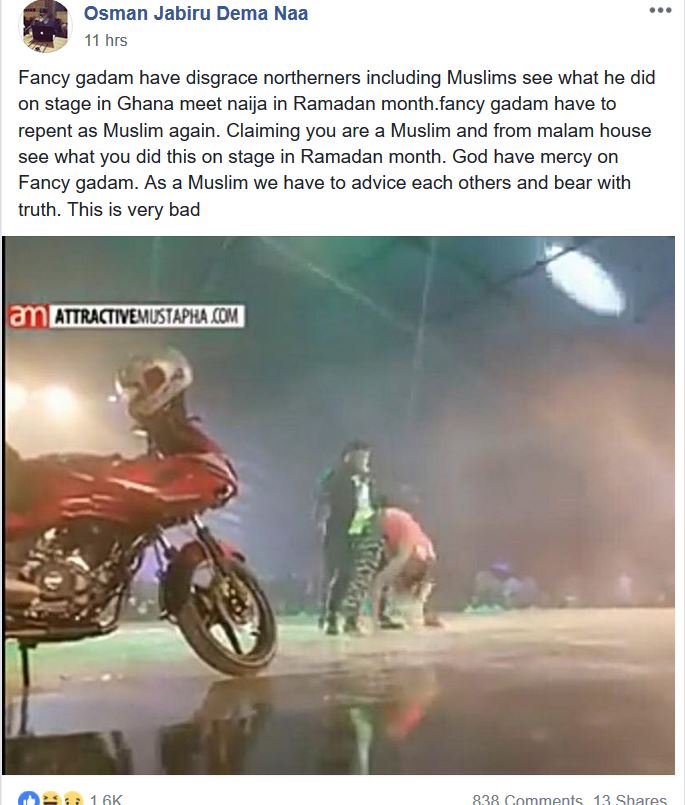 Ghana meets Naija 2018: A Muslim slams Fancy Gadam for holding female dancer's butt