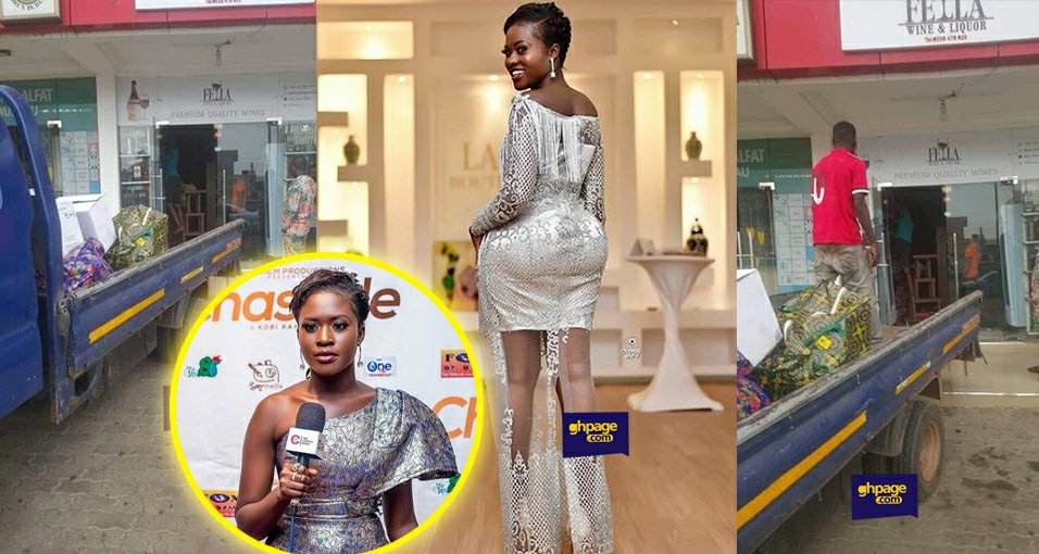Fella Makafui's Angry Boyfriend Closes Down East Legon Wine Shop He