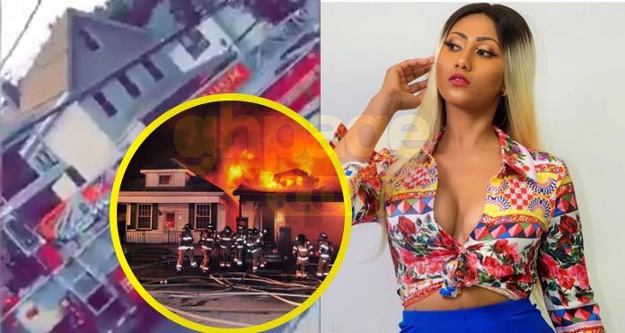 Video: Police rescues Hajia4real as her house in USA caught fire