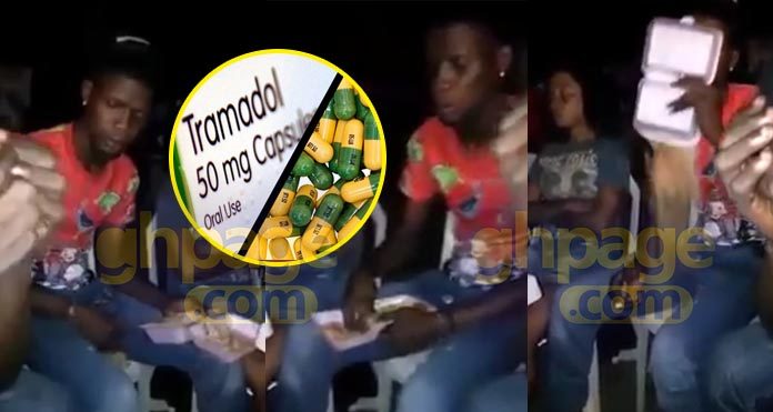 Video: Nima youth bath himself with Indomie after abusing Tramadol