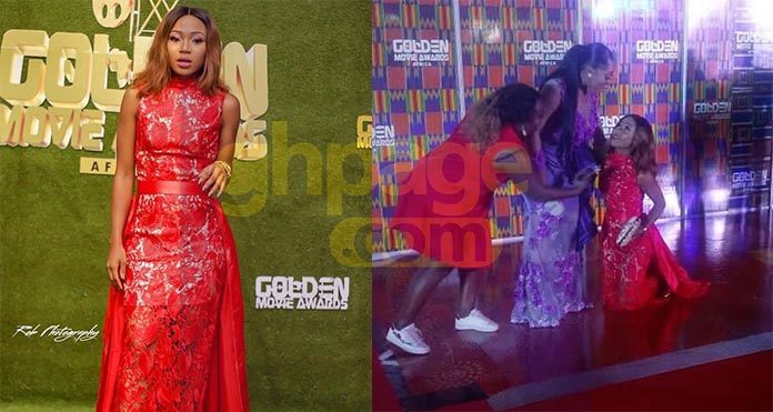 Video+Photo: Rosemond Brown Kneels To Beg Moesha On The Red Carpet At The Golden Movie Awards For Comments She made About Her CNN Interview