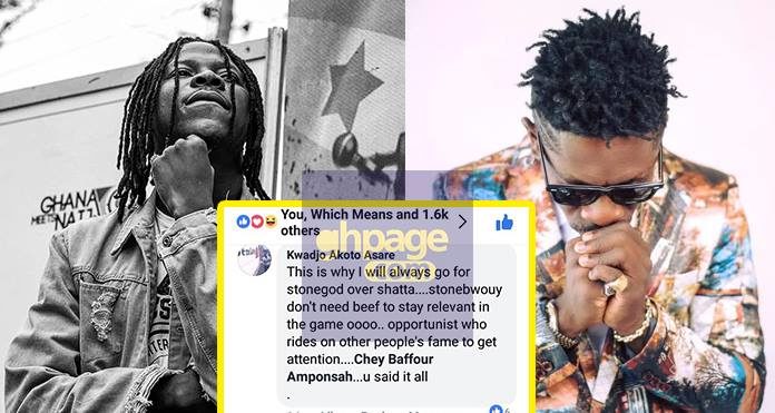 You are a hypocrite and an Opportunist - Stonebwoy fans tell Shatta Wale