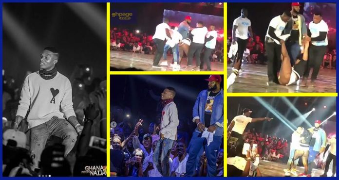 Ghana meets Naija 2018: Female fan forcefully joins Wizkid on stage; fights with bodyguards