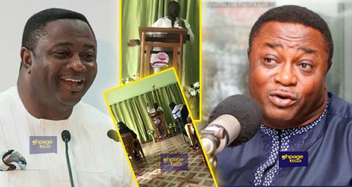 A video of former sports minister Elvis Afriyie Ankrah preaching at a church goes viral