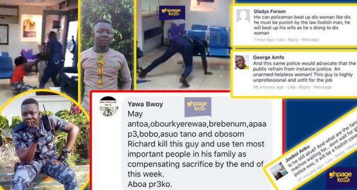 Ghanaians react to the assault of woman at a bank by police officer