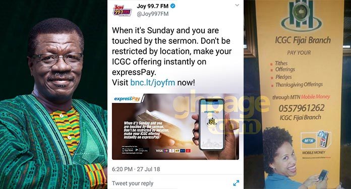 Pay your tithes and offerings through Mobile Money - ICGC to members who fail to attend Sunday service[Screenshot]