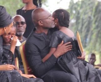 Kennedy Agyapong consoles daughter as she weeps at her mum-Stacy's burial