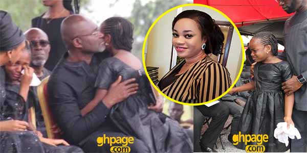 Kennedy Agyapong hugs daughter as cries bitterly at her mum's burial
