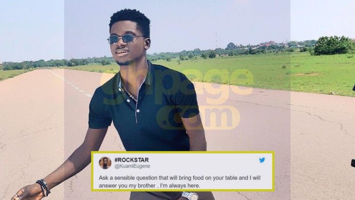 Kuami Eugene blast twitter user who asked question about his dressing