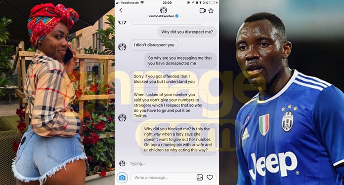 Kwadwo replies Ohemaa Glory after sharing screenshot of their chat to disgrace him