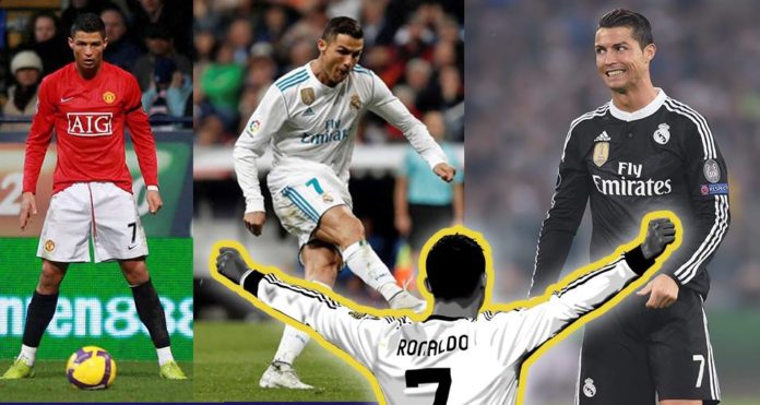 Ronaldo weer sleeve shirts playing football