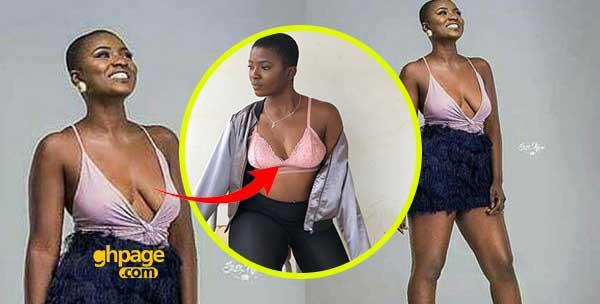 Ahuofe Patri's replied 'falling boobs' mockery after she exposed her bra in new photo