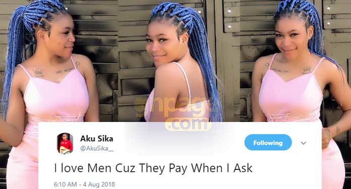 Akosua Sika, the girl whose Atopa Tape leaked is back again with yet another mind-blowing tweet