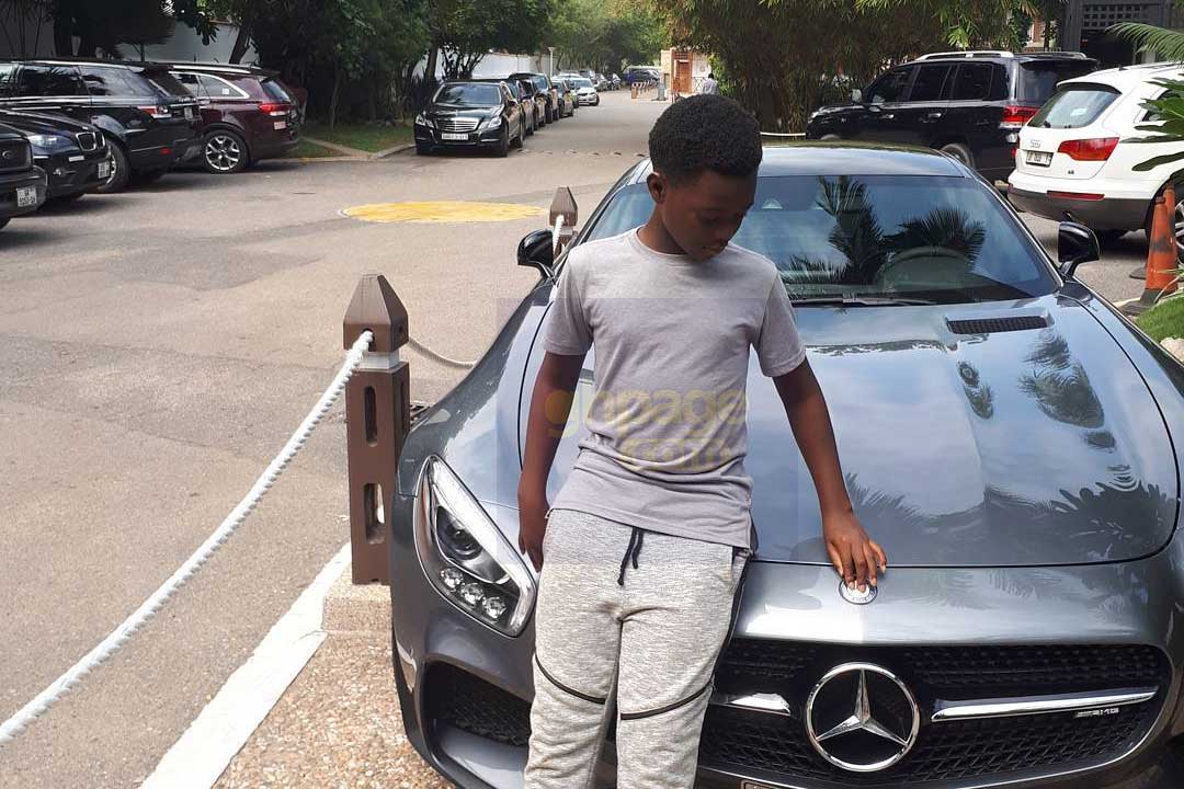 Jackie Appiah's son Damien flaunts his new car on social media