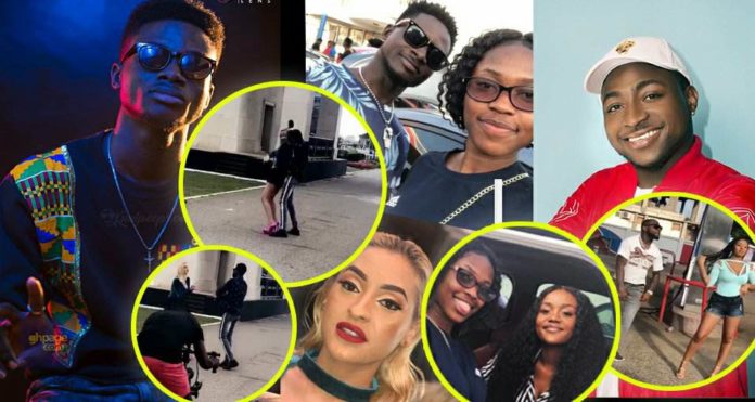 Kuami Eugene and Davido spotted shooting music video in Accra