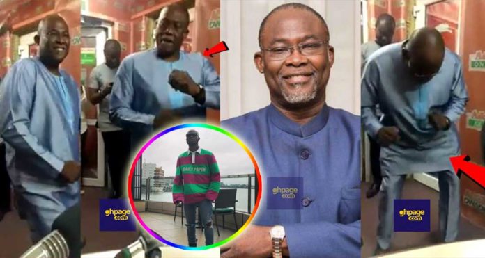 Dr. Spio Garbrah exhibits serious dance moves to King Promise's 