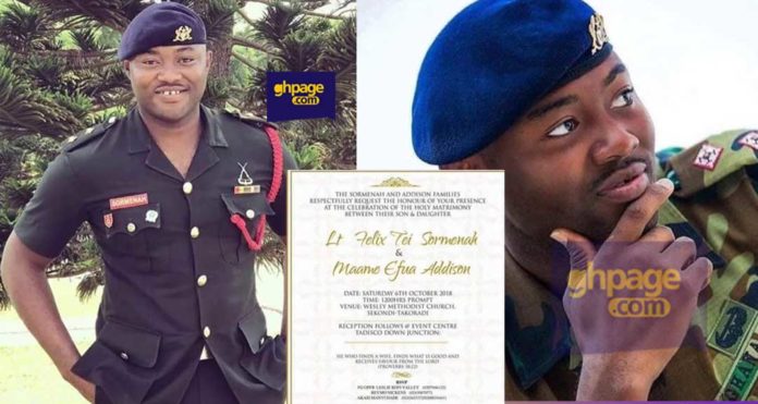 Ghanaian soldier dies one month to his wedding through 'hit and run'
