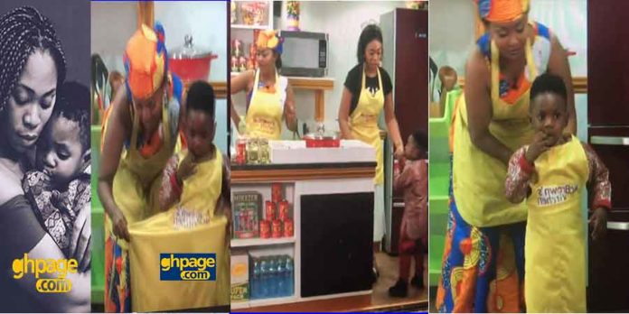 Michy and son Majesty on Mcbrown's kitchen