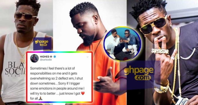 Sarkodie apologizes to Shatta Wale for snubbing him - Promises to change