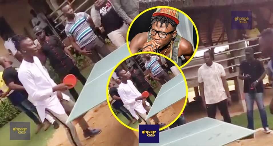 Stonebwoy spotted playing table tennis with his Manager Blakk Cedi
