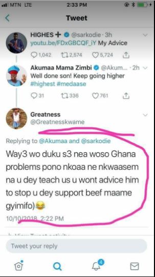 Social media user rains heavy insult on Akumaa Mama Zimbi