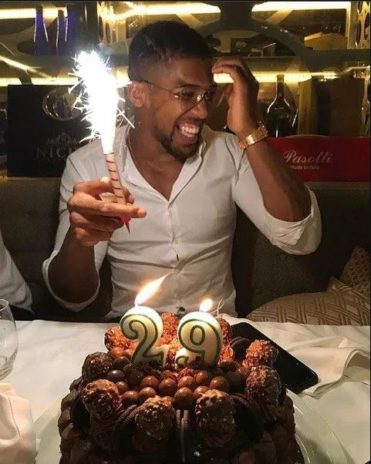 Boxer Anthony Joshua in smiles as he celebrates his 29th birthday