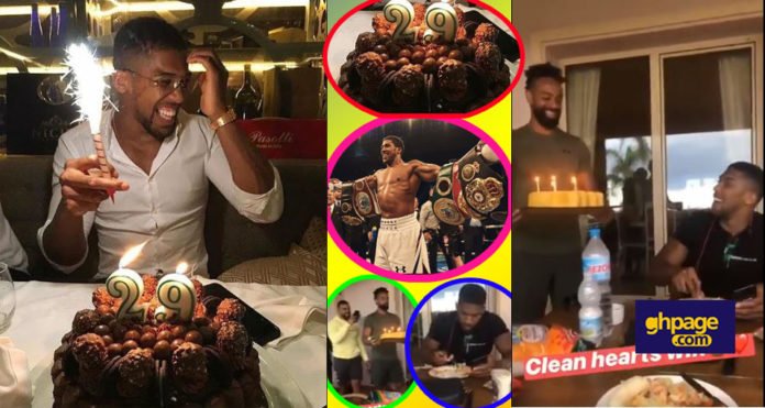 Boxer Anthony Joshua in smiles as he celebrates his 29th birthday