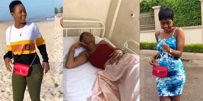 Last photo of Slay Queen, Charlotte Abena Woodey at the hospital before her death