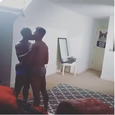 Mother catches 'gay' son in action with another man