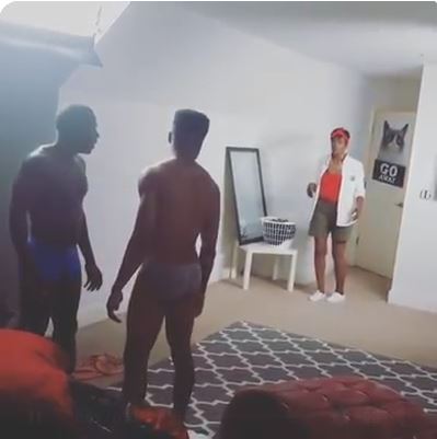 Mother catches 'gay' son in action with another man