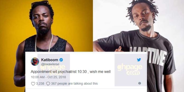 Kwaw Kese visits his psychiatrist for mental check up