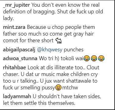 Sarkodie fans diss Bigail for defending Shatta Wale