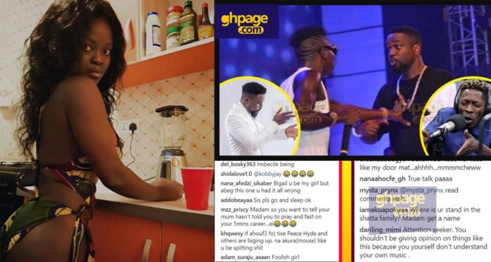 Sarkodie fans diss Bigail for defending Shatta Wale