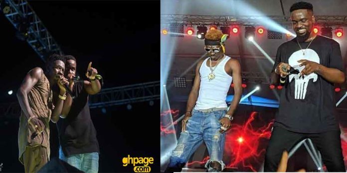When Sarkodie performed his songs with Shatta Wale at Glo mega music show 2018