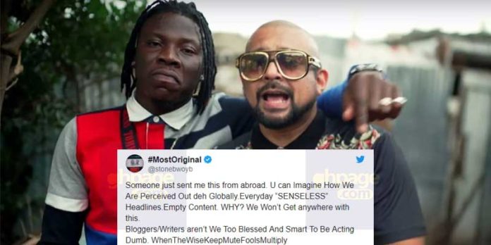 I've not removed Sean Paul from EOM album - Stonebwoy angrily reacts