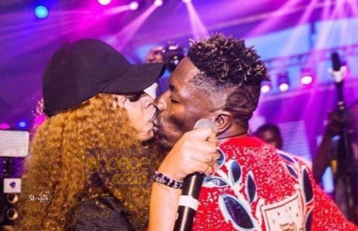 Michy reacts to Shatta Wale’s ‘Corporate girl’ comment Shatta Wale and Michy on Reign Album stage 696x450 - Michy reacts to Shatta Wale’s ‘Corporate girl’ comment