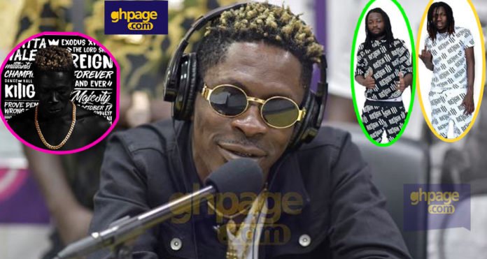 Shatta Wale displays his clothing line for the 'Reign album'
