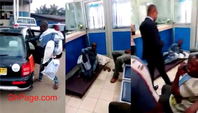 Accra:Man shock bankers as he stormed UniCredit with mattress to sleep
